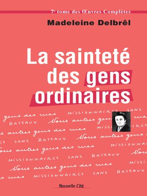 cover image of La Sainteté des gens ordinaires